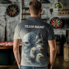 Load image into Gallery viewer, Personalized Patriotic Dart Shirt Custom Eagle Skull Dartboard Dart Jerseys For Men NYN1218