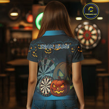 Load image into Gallery viewer, Custom Halloween Funny Darts Polo Jerseys For Women, Darts Team Shirt NYN0832