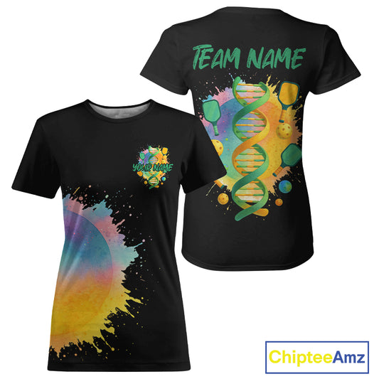 It’s In My DNA Pickleball Shirt Custom Colorful Pickleball Jersey For Women, Black T-Shirt NYN1247
