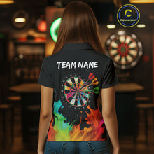Load image into Gallery viewer, Custom Splatter Dartboard 3D Funny Dart Polo Shirt For Women Colorful Dart Team Jerseys NYN1526