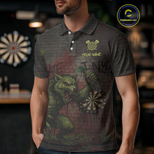 Load image into Gallery viewer, Custom Dripping Grunge Wolf Dartboard Funny Dart Men Polo Shirt Graffiti Dart Jerseys NYN1785