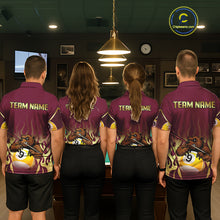 Load image into Gallery viewer, Bear &amp; Pool 9 Ball Funny Billiard Shirts For Women Custom Name Billiard Team Jerseys NYN2296