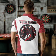 Load image into Gallery viewer, Personalized White-Red Dragon Dartboard Dart Shirts For Men Outfits Dart Team Jerseys NYN0033