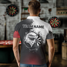 Load image into Gallery viewer, Custom Black And Red Eagle Dartboards Dart Shirts For Men Outfits Dart Tournament Jerseys NYN0035