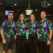 Load image into Gallery viewer, Funny 8 Ball Pool Colorful Paint Splash Custom Name Billiard Shirt For Women Billiard Team Jersey NYN2302