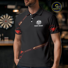 Load image into Gallery viewer, Custom Black And Red Dart Arrow Skull Dart Shirts For Men Outfits Dart Team Jerseys NYN0045