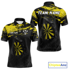 Load image into Gallery viewer, Custom Black And Yellow Dartboards Hexagon Dart Shirts For Men Outfits Grunge Dart Jerseys NYN0049