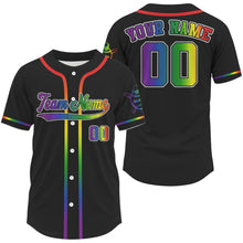 Load image into Gallery viewer, Men's LGPT Pride Baseball Jersey Custom Colorful Baseball Shirt For LGPTQ+ Fans NYN0873