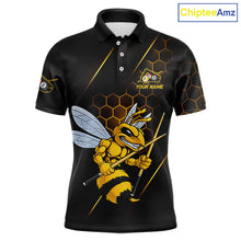 Load image into Gallery viewer, Yellow Hexagon Funny Bee 8 Ball &amp; 9 Ball Pool Billiard Jerseys For Men Custom Billiard Team Appeal NYN2758