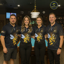 Load image into Gallery viewer, Yellow Hexagon Funny Bee 8 Ball &amp; 9 Ball Pool Billiard Jerseys For Men Custom Billiard Team Appeal NYN2758