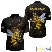 Load image into Gallery viewer, Yellow Hexagon Funny Bee 8 Ball &amp; 9 Ball Pool Billiard Jerseys For Men Custom Billiard Team Appeal NYN2758