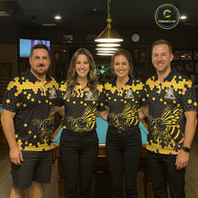 Load image into Gallery viewer, Hexagon Bee 8 Ball Pool Billiard Polo &amp; Quarter-Zip Jerseys For Men Custom Billiard Team Appeal NYN2759