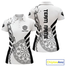 Load image into Gallery viewer, Silver Chains White And Black Dartboards Dart Shirts For Women, Dart Team Jerseys NYN0054