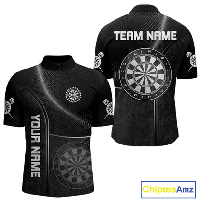 Halftone Pattern Dartboard White In Lines Grunge Dart Shirts For Men, Dart Jerseys NYN0057