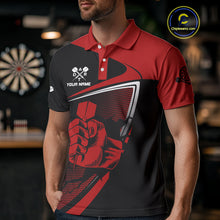 Load image into Gallery viewer, Custom Black And Red Dart Arrows Dart Shirts For Men Outfits Dart Team Jerseys NYN0064