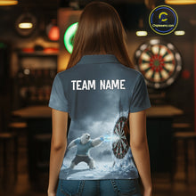 Load image into Gallery viewer, Custom Horror Polar Bear Ice Dartboard Darts Polo Shirt For Women, Funny Dart Team Jerseys NYN1820