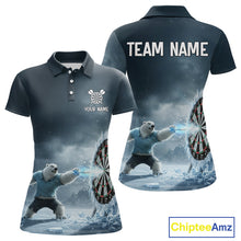 Load image into Gallery viewer, Custom Horror Polar Bear Ice Dartboard Darts Polo Shirt For Women, Funny Dart Team Jerseys NYN1820