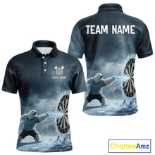 Load image into Gallery viewer, Custom Horror Polar Bear Ice Dartboard Darts Polo Shirt For Men, Funny Dart Team Jerseys NYN1820