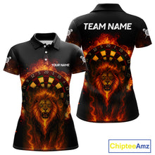 Load image into Gallery viewer, Dartboard Flame Lion Dart Shirts Custom Dart Team Shirt For Women, Dart Jerseys NYN0224