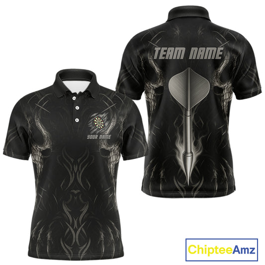 Custom Men's Dart Shirt - Team Jersey With Name | Silver Dart Arrow For Dart Players NYN0434