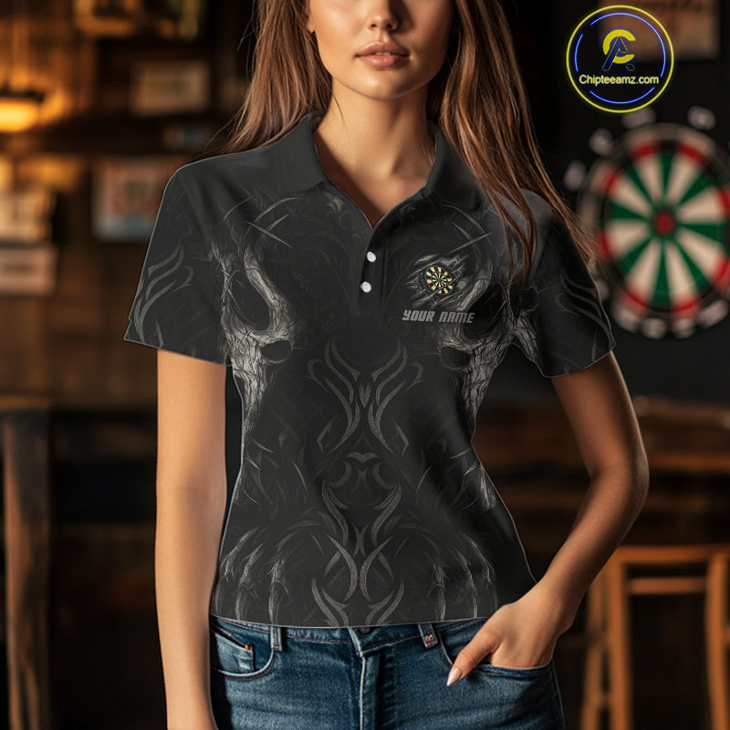 Custom Women's Dart Shirt - Team Jersey With Name | Silver Dart Arrow For Dart Players NYN0434