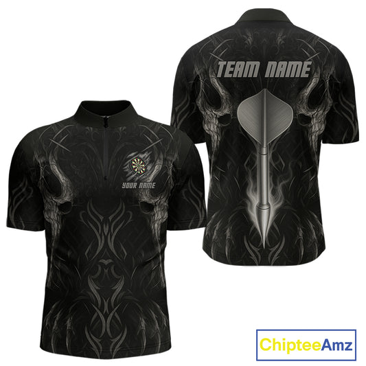 Custom Men's Dart Shirt - Team Jersey With Name | Silver Dart Arrow For Dart Players NYN0434