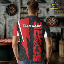 Load image into Gallery viewer, Red Score Dartboard Grunge Darts Shirt For Men - Custom Name &amp; Team Jersey NYN0612