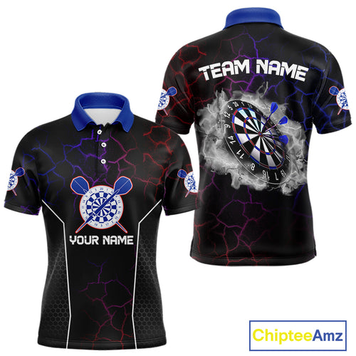 Multi-Color Thunder Lightning Smoke Dartboard Dart Shirts For Men, Dart Jerseys NYN0074