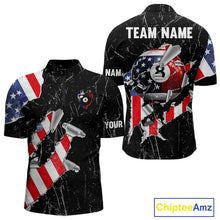 Load image into Gallery viewer, Black Stars 8 Ball Pool Men Billiard Team Shirt Personalized Polo &amp; 1/4-Zip Billiard Gifts NYN2381