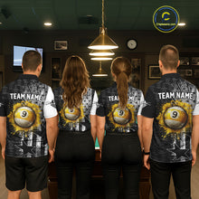 Load image into Gallery viewer, US Flag Grunge 9 Ball Pool Women Billiard Team Shirt Personalized Polo &amp; 1/4-Zip Billiard Gifts NYN2380