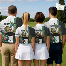 Load image into Gallery viewer, Mens Tropical Golf Shirts Monstera Pattern Golf Clothing Custom Green Golf Polo, Golf Upf Shirts NYN2996
