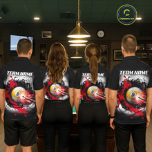 Load image into Gallery viewer, Lightning Red Billiard 8 Ball &amp; 9 Ball Shirt For Men Custom Grunge Pool Team Billiard Jersey NYN3441