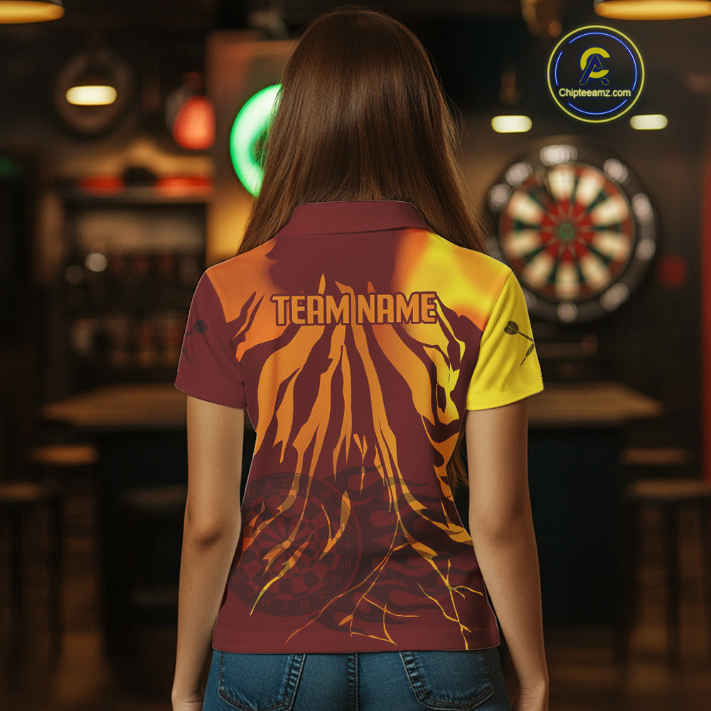Flame Dartboards Custom Colorful Dart Shirt For Women, Dart Team Jerseys NYN0232
