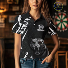 Load image into Gallery viewer, Dark Lion Dartboard Women&#39;s Darts Polo Shirt - Custom Name For Players NYN0744