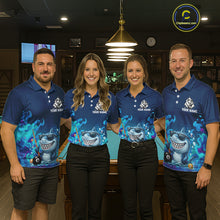 Load image into Gallery viewer, Personalized Funny Shark Blue Waving Billiard 8 Ball Shirt For Men Billiard Pool Team Jersey NYN3221