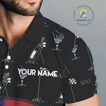 Load image into Gallery viewer, Personalized American Flag Mens Golf Polo Shirts Custom Patriotic Golf Ball Team Jerseys NYN3096