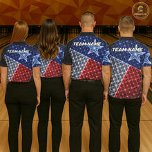 Load image into Gallery viewer, Lightning Texas Flag Black Bowling Shirts For Women Custom Patriotic Team Bowling Jersey NYN3273
