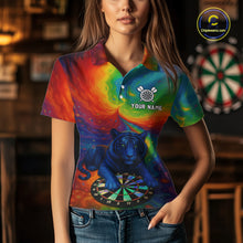 Load image into Gallery viewer, Custom Colorful Dartboard Funny Tiger Dart Women Polo Jerseys Outfits Rainbow Dart Shirts NYN1731