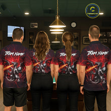Load image into Gallery viewer, Custom Red Flaming Dragon 8 Ball Billiard Polo Shirts For Men, Dragon Billiard Tournament Team Shirt NYN3289