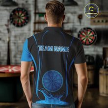 Load image into Gallery viewer, Azure Water Lightning Dartboard &amp; Fish Darts Shirt For Men - Custom Name &amp; Team NYN0617