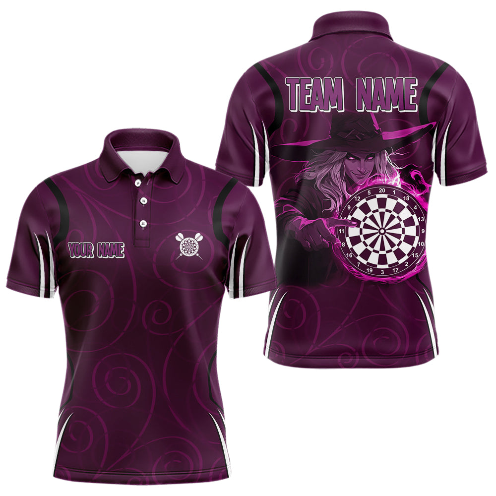 Custom Purple Dartboards And Witch Dart Shirts For Men, Dart Team Jerseys NYN0026