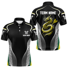 Load image into Gallery viewer, Custom Black And Yellow Dragon Darts Polo &amp; 1/4 Zip Shirts For Men, Dart Team Jerseys NYN0034