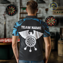 Load image into Gallery viewer, Blue Splash Color Eagle Dartboard Darts Shirt For Women - Custom Team &amp; Player Name NYN0379