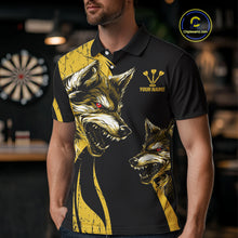 Load image into Gallery viewer, Custom Yellow Wolfs Dartboards Grunge Dart Shirts For Men, Dart Team Jerseys NYN0043