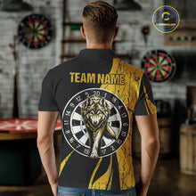 Load image into Gallery viewer, Custom Yellow Wolfs Dartboards Grunge Dart Shirts For Men, Dart Team Jerseys NYN0043