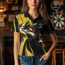 Load image into Gallery viewer, Custom Yellow Wolfs Dartboards Grunge Dart Shirts For Women, Dart Team Jerseys NYN0043