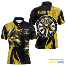 Load image into Gallery viewer, Custom Yellow Wolfs Dartboards Grunge Dart Shirts For Men, Dart Team Jerseys NYN0043