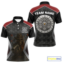Load image into Gallery viewer, Skull Sheriff Shoots Darts Arrow Darts Shirt For Men - Customizable Name &amp; Team NYN0400