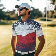 Load image into Gallery viewer, American Flag 250Th Anniversary Men Golf Polo Shirt Custom Splatter Patriotic Golf Tops NYN3385