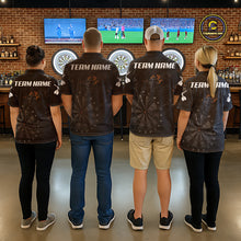 Load image into Gallery viewer, Black Grunge Digital Camouflage Darts Custom Dart Quarter-Zip Shirt Men Dart Tournament Jerseys NYN2090